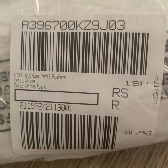 NWT NYDJ WIDE-LEG PEDAL PUSHER OPTIC WHITE 0 - Picture 6 of 7